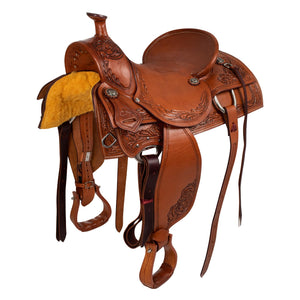 McBryan working ranch saddle pro flower tooling MBH08009