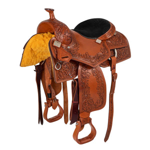 McBryan working ranch saddle classic flower tooling MBH08008