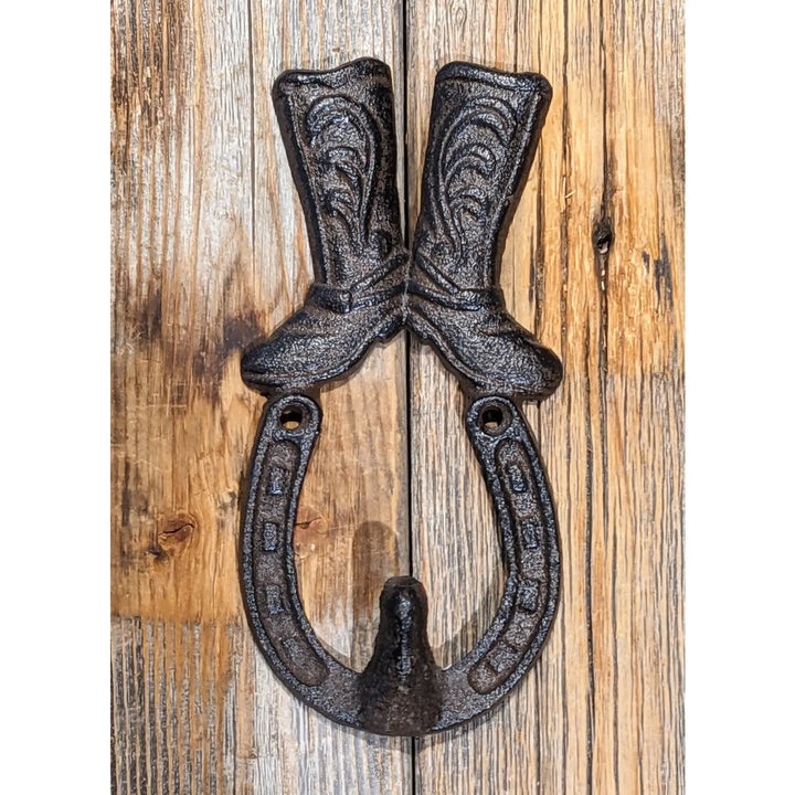 Solid cast iron wall hook