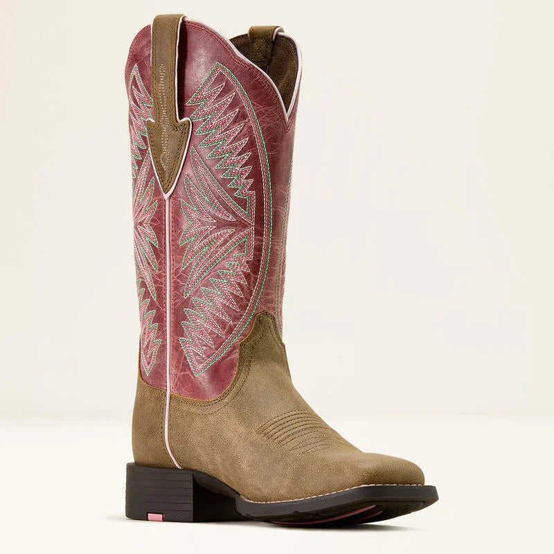 Ariat Round Up Ruidoso Westernlaars met brede vierkante neus voor dames