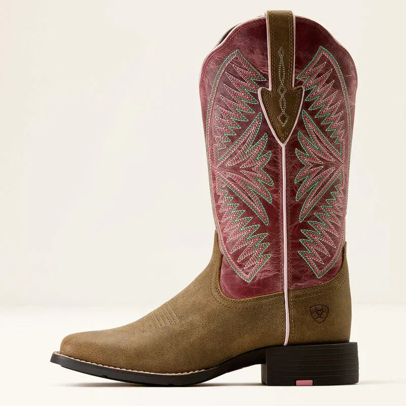 Ariat Round Up Ruidoso Westernlaars met brede vierkante neus voor dames