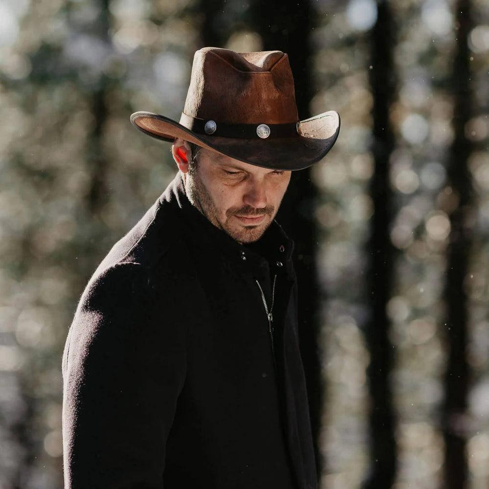 American hat makers Cyclone | Leather Cowboy Hat