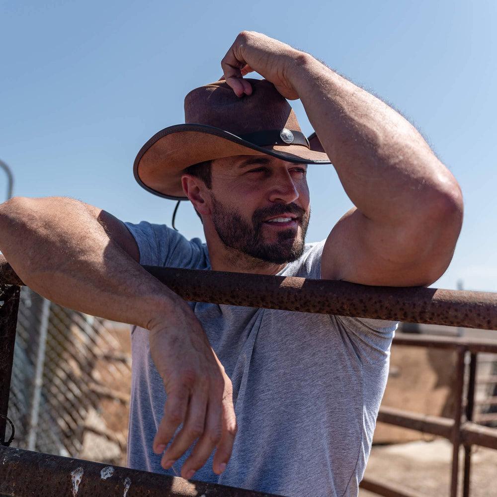 American hat makers Cyclone | Leather Cowboy Hat