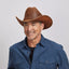 American hat makers Gorge | Mens Leather Cattleman Cowboy Hat with Leather Hat Band