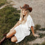 American hat makers Hollywood | Womens Leather Cowgirl Hat