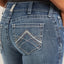 Ariat R.E.AL. Mid rise stretch icon stackable straight leg jean for ladies - HorseworldEU