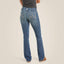 Ariat R.E.AL. Mid rise stretch icon stackable straight leg jean for ladies - HorseworldEU