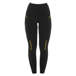 Equestro women's slim fit leggings micro mesh inserts - HorseworldEU
